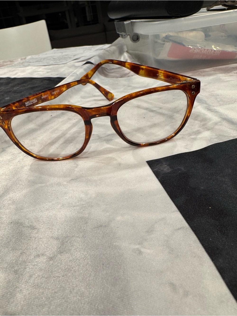 Michael Kors ‘Margo’ Amber Tortoise Round Optical Frames